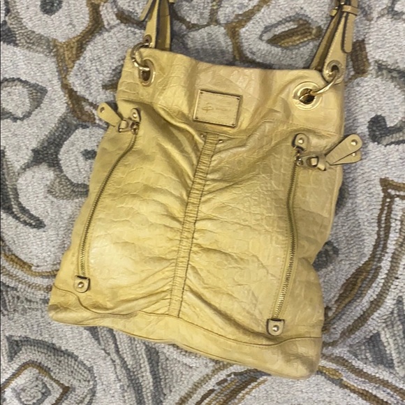💕 B. Makowsky yellow leather large tote bag 💕 - Picture 2 of 16
